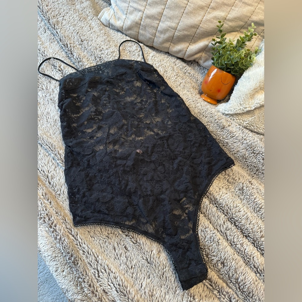 Victoria Secret all black lace teddy